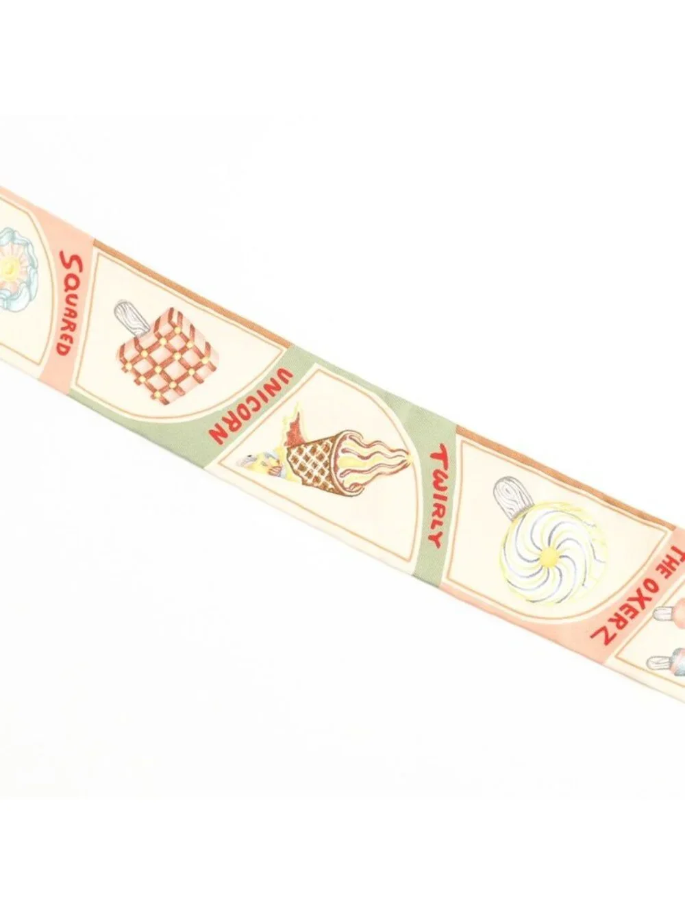 ★SOLD★ Hermes Scarf Twilly Scarves Beige - Picture 3 of 6